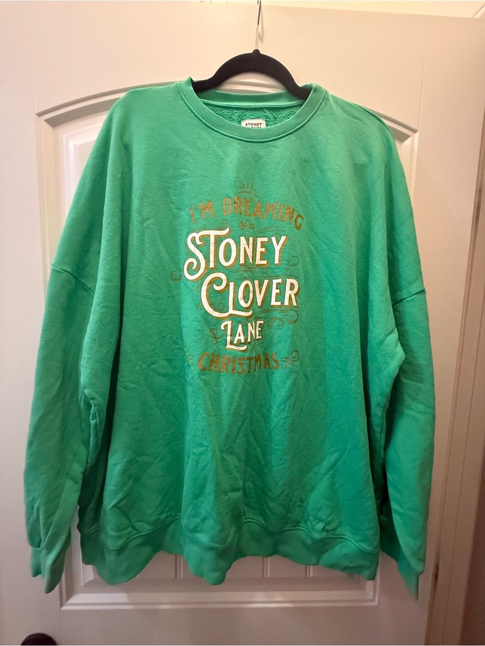 Stoney Clover Lane Green & Pink Christmas Sweatshirts XXL